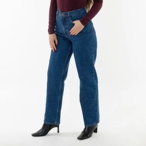 Los Angeles Apparel 	Straight Leg HighWaisted Jean